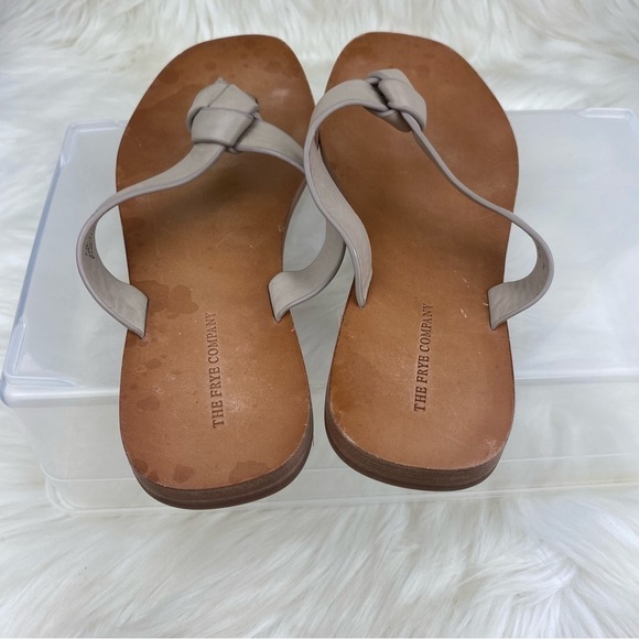 FRYE PERRY KNOT THONG LEATHER FLIP FLOP SANDALS SIZE 7.5 - Picture 3 of 8